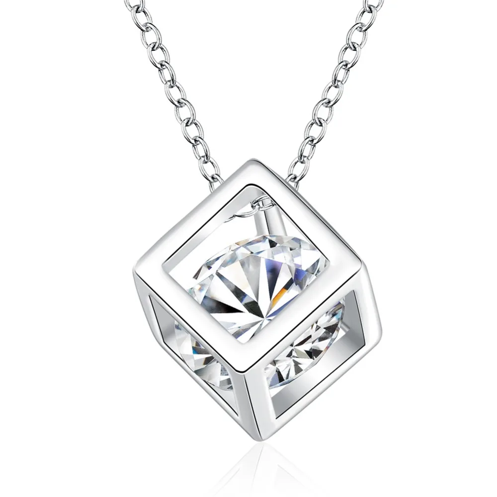 Simple Style Elegant Women Square Shape 925 Sterling Silver Necklaces New Long Cubic Zirconia Pendant Fine Jewelry Women
Simple Style Elegant Women Square Shape 925 Sterling Silver Necklaces New Long Cubic Zirconia Pendant Fine Jewelry Women