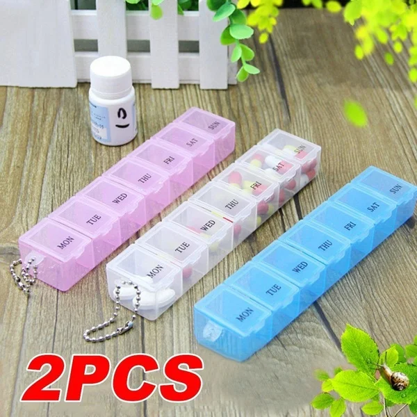 2Pcs Transparent Medicine Box Rectangle 7 Day Weekly Medicine Case Pill Storage Box Pill Case
2Pcs Transparent Medicine Box Rectangle 7 Day Weekly Medicine Case Pill Storage Box Pill Case