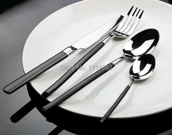2345SB 18-10 Forging Stainless Steel Cutlery set 24pcs with Half Black Plating / Colored Flatware set of Restaurant or Hotel
2345SB 18-10 Forging Stainless Steel Cutlery set 24pcs with Half Black Plating / Colored Flatware set of Restaurant or Hotel
