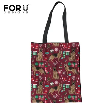 FORUDESIGNS German Shepherd Women Canvas Bag Christmas Dog Women Casual Lady Shopping Bag Canvas Tote Student Beach Bag
FORUDESIGNS German Shepherd Women Canvas Bag Christmas Dog Women Casual Lady Shopping Bag Canvas Tote Student Beach Bag