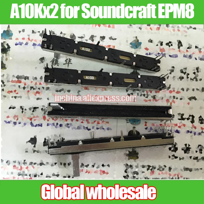 Двухканальный Fader A103, 2 шт./прямой слайдовый потенциометр A10Kx2 для Soundcraft EPM8/длина хвостовика 15 мм
Двухканальный Fader A103, 2 шт./прямой слайдовый потенциометр A10Kx2 для Soundcraft EPM8/длина хвостовика 15 мм