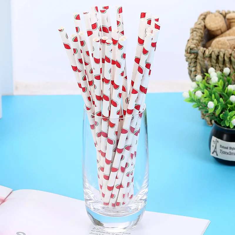 25pcs Paper Straws Kraft Paper Cute Watermelon Strawberry For Wedding Decoration Birthday Party Supplies Drinking Straws
25pcs Paper Straws Kraft Paper Cute Watermelon Strawberry For Wedding Decoration Birthday Party Supplies Drinking Straws