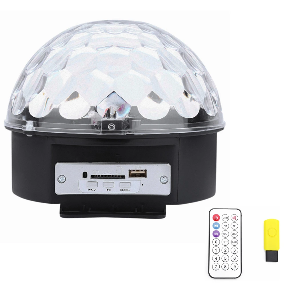 LED Disco ball lamp Magic Crystal Ball light show with MP3 player Remote Control for dance floor home party KTV DJ Xmas decor
LED Disco ball lamp Magic Crystal Ball light show with MP3 player Remote Control for dance floor home party KTV DJ Xmas decor