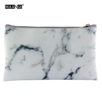 

1Pcs Marbling PU Brush Bag Makeup Case Marble Cosmetic Handbag Pouch Beauty Make Up Brush Holder + Zipper Tool Not Include Brush