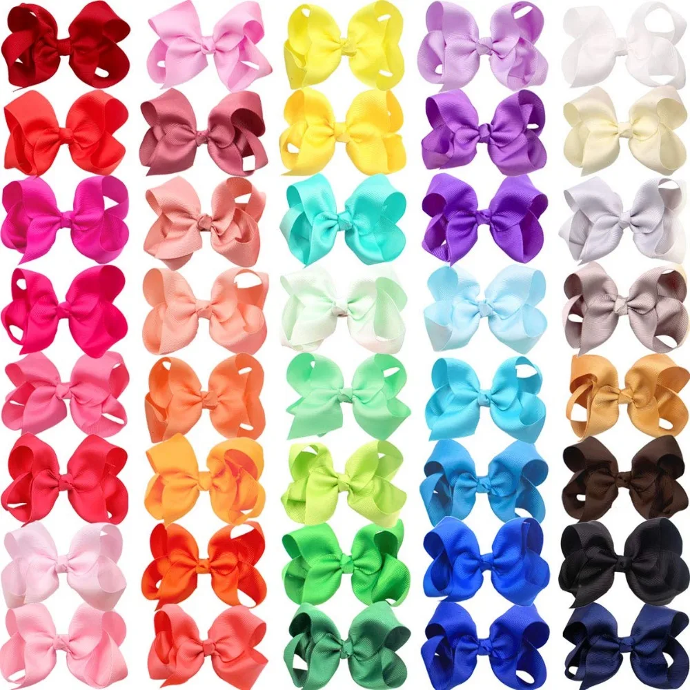 40 Colors 4.5 Inch Kid Girls Large Ribbon Hair Bows Clips Accessories for Toddlers Kids Girls hair Accessories
40 Colors 4.5 Inch Kid Girls Large Ribbon Hair Bows Clips Accessories for Toddlers Kids Girls hair Accessories