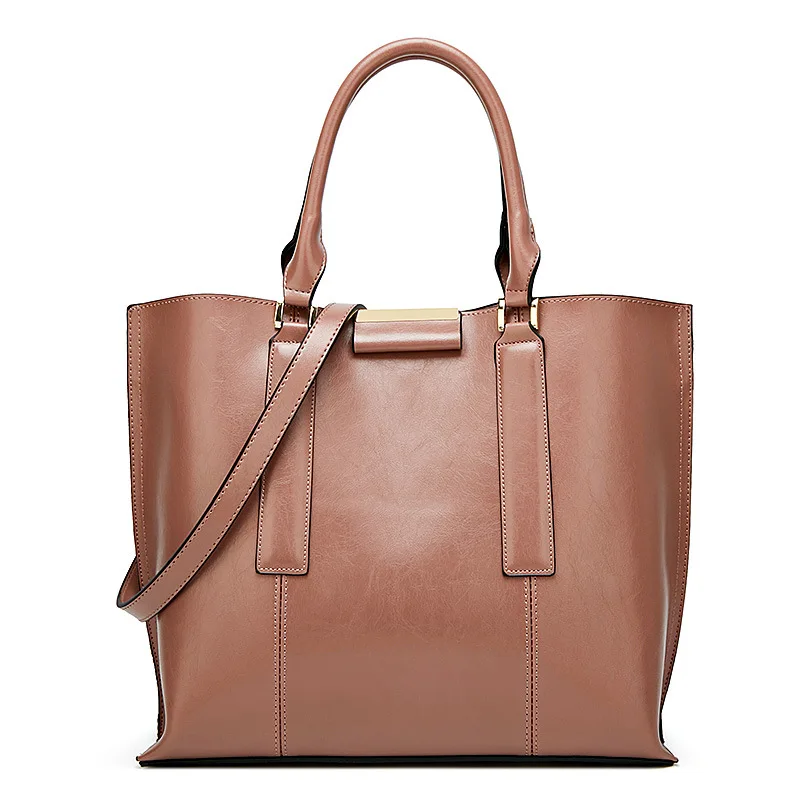 Women's Bag Portable Oil Wax Leather Shoulder Bag High Quality Office Lady Handbag Large Capacity Female Casual Tote Hands Bags
Women's Bag Portable Oil Wax Leather Shoulder Bag High Quality Office Lady Handbag Large Capacity Female Casual Tote Hands Bags