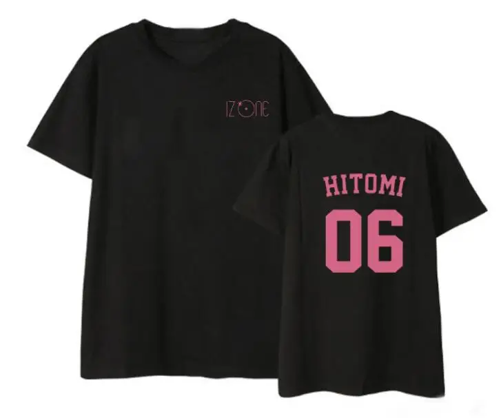 New arrival summer izone member name printing o neck short sleeve t shirt unisex kpop k-pop loose t-shirt black white tees
New arrival summer izone member name printing o neck short sleeve t shirt unisex kpop k-pop loose t-shirt black white tees