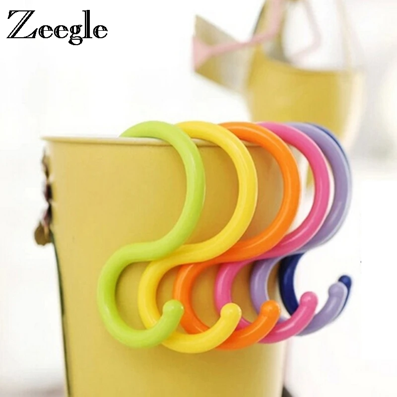 Zeegle 6Pcs/Lot S Shape Household Hooks Bathroom Kitchen Coat Hooks Multifunction Storage Hooks Plastic Hanger Coat Holder
Zeegle 6Pcs/Lot S Shape Household Hooks Bathroom Kitchen Coat Hooks Multifunction Storage Hooks Plastic Hanger Coat Holder