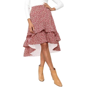 2019 High Waist Bohemian Beach Women Skirts Polka Dot Feminino Summer Skirts Ruffles Asymmetrical Elegant Midi Skirt Red White
2019 High Waist Bohemian Beach Women Skirts Polka Dot Feminino Summer Skirts Ruffles Asymmetrical Elegant Midi Skirt Red White