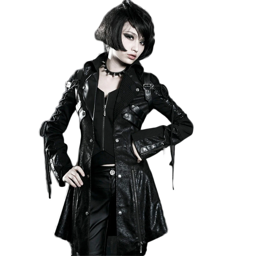 Gothic PU Leather Women Jacket Coats Rubber Sleeved Windbreaker Jacket Long Sleeve Casual Jacket Coats
Gothic PU Leather Women Jacket Coats Rubber Sleeved Windbreaker Jacket Long Sleeve Casual Jacket Coats