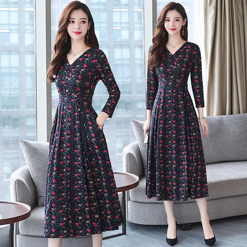 La MaxPa 2019 Spring Dress Women Fashion Long Sleeve Bohemian Dress V-Neck Boho Dress Female Print Flower Plus Size Women Dress
La MaxPa 2019 Spring Dress Women Fashion Long Sleeve Bohemian Dress V-Neck Boho Dress Female Print Flower Plus Size Women Dress