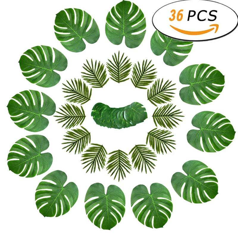 36PCS Tropical Leaves Palm Artificial Silk Fabric Monstera Decoration Leaf Hawaiian Beach Flamingo Party Supplies Table Decor
36PCS Tropical Leaves Palm Artificial Silk Fabric Monstera Decoration Leaf Hawaiian Beach Flamingo Party Supplies Table Decor