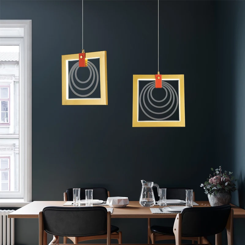 Nordic Post modern LED gold square pendant light lamp dining room home gold iron with glass square suspended hanging light lamps
Nordic Post modern LED gold square pendant light lamp dining room home gold iron with glass square suspended hanging light lamps