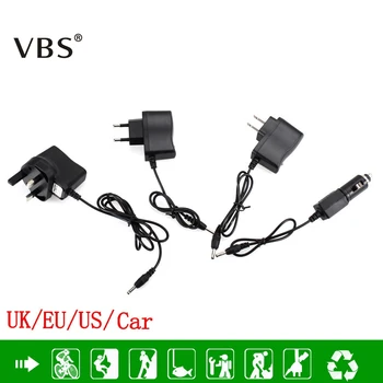 

AC Power Charger Adapter Port To 18650 Battery Flashlight Headlamp Supply Converters Wire EU US UK Car Plug Free shipping