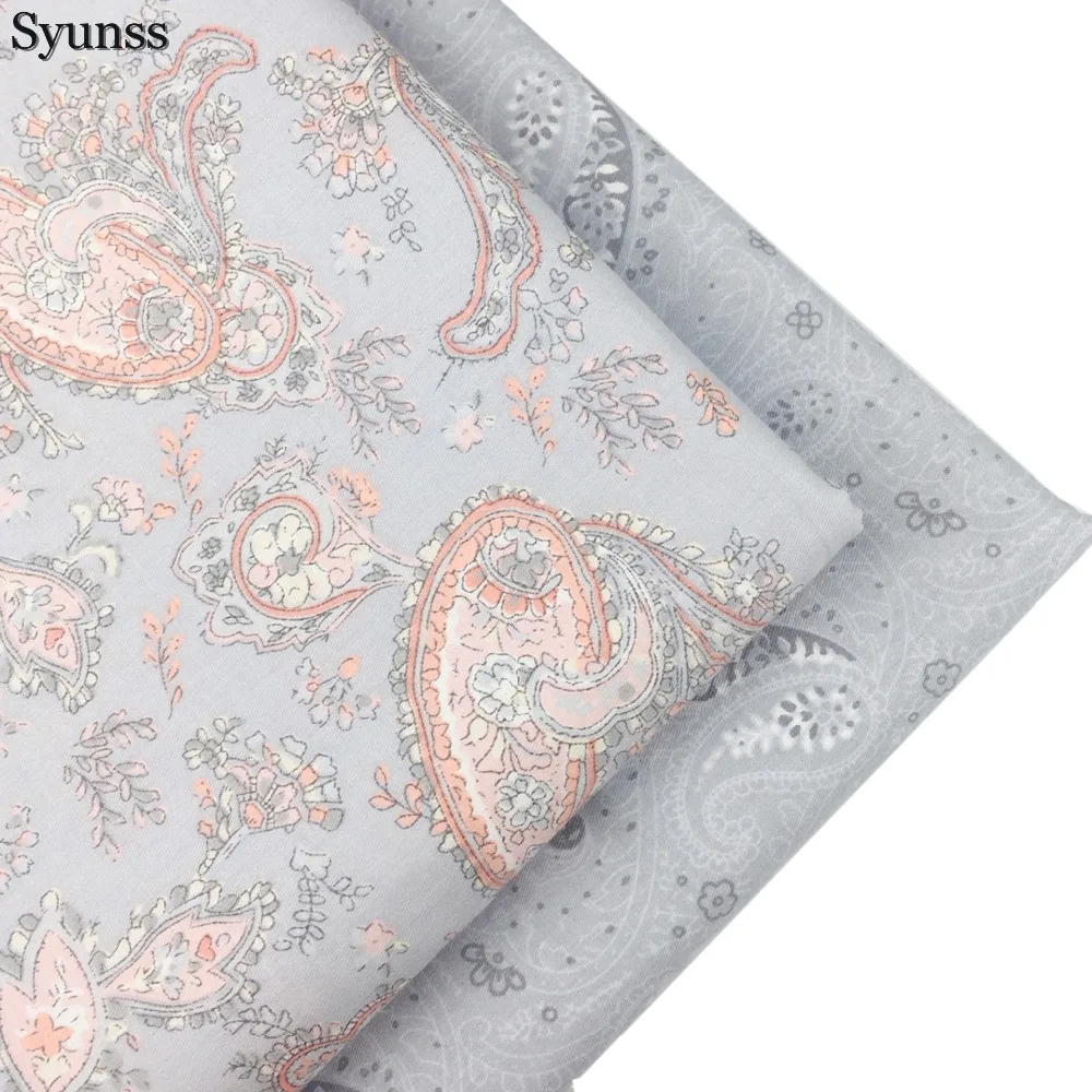 Syunss Gray Floral Printed Twill Cotton Fabric DIY Handmade Sewing Patchwork Baby Cloth Bedding Textile Quilting Tilda Tissus
Syunss Gray Floral Printed Twill Cotton Fabric DIY Handmade Sewing Patchwork Baby Cloth Bedding Textile Quilting Tilda Tissus