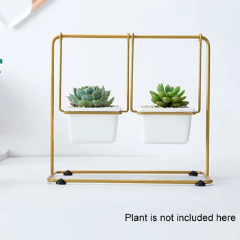 White Ceramic Planter Modern Mini Geometric Flower Pot Indoor Outdoor Succulents Container with Black Iron Arched Holder Rack
White Ceramic Planter Modern Mini Geometric Flower Pot Indoor Outdoor Succulents Container with Black Iron Arched Holder Rack