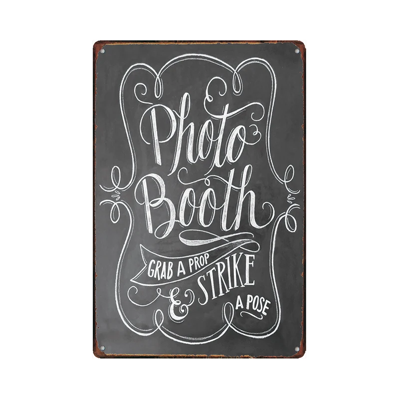 Metal Painting "PHOTO BOOTH" Wall Art Decor Poster Iron Plate Vintage House Bar Coffee Retro Tin Signs 20*30cm
Metal Painting "PHOTO BOOTH" Wall Art Decor Poster Iron Plate Vintage House Bar Coffee Retro Tin Signs 20*30cm