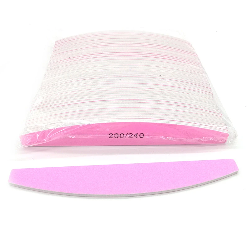 50pcs/lot Pink Moon Design Nail File 200/240 Grit Nail Art Sanding Files Sandpaper Nails File Buffing Curve Manicure set Tools
50pcs/lot Pink Moon Design Nail File 200/240 Grit Nail Art Sanding Files Sandpaper Nails File Buffing Curve Manicure set Tools