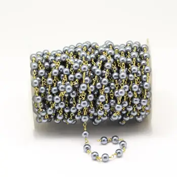 5 Meters,Smooth Gray Glass Pearl Round Shape Beads Jewelry,Wire Wrapped Brass Copper Links Bracelet Necklace DIY,6mm
5 Meters,Smooth Gray Glass Pearl Round Shape Beads Jewelry,Wire Wrapped Brass Copper Links Bracelet Necklace DIY,6mm