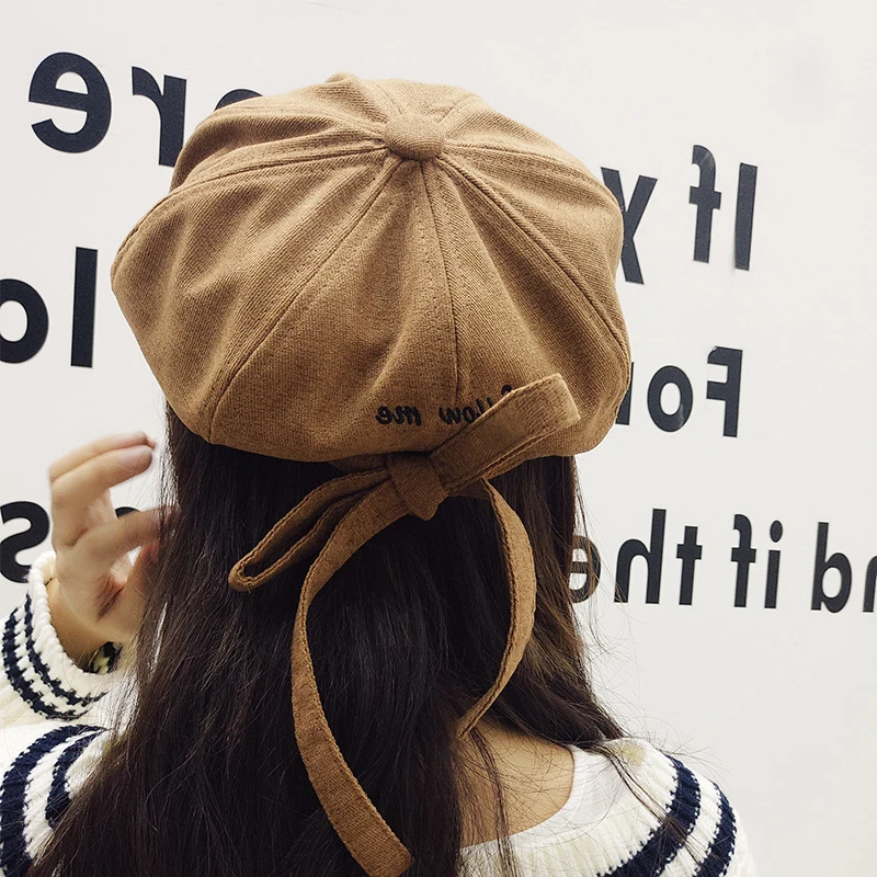 HT1438 Long strapped Women Beret Autumn Winter Octagonal Cap Hats Stylish Artist Painter Newsboy Caps Black Grey Pink Beret Hats
HT1438 Long strapped Women Beret Autumn Winter Octagonal Cap Hats Stylish Artist Painter Newsboy Caps Black Grey Pink Beret Hats