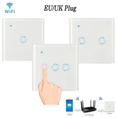 1/2/3 gang EU UK Wifi Remote Touch wall Switch Wireless Alexa APP control timer switch Intelligent Home
1/2/3 gang EU UK Wifi Remote Touch wall Switch Wireless Alexa APP control timer switch Intelligent Home