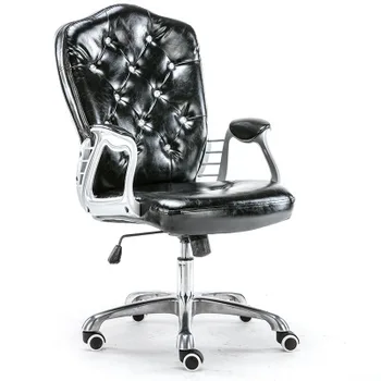 European style Leather Executive Office Computer Chair with Arms Ergonomic Swivel Chair
European style Leather Executive Office Computer Chair with Arms Ergonomic Swivel Chair