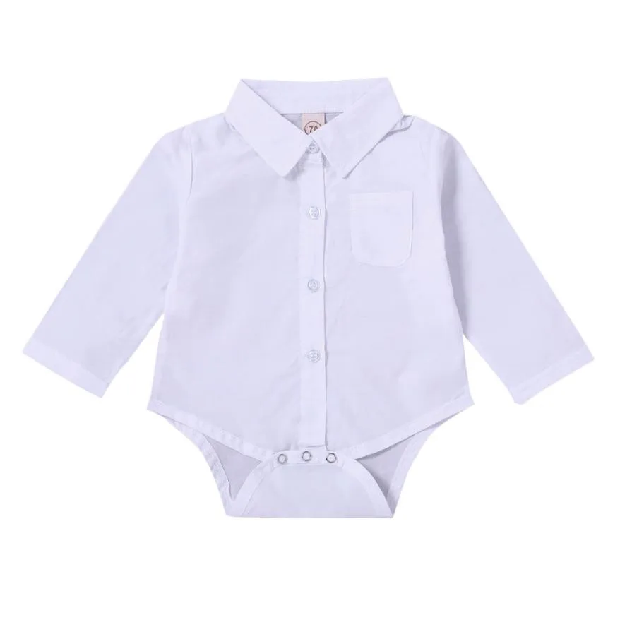 High quality Solid White Toddler Newborn Baby Boys Girls Long Sleeve Shirt Rompers Jumpsuit Outfits Clothes Cute Casual 3M-18M
High quality Solid White Toddler Newborn Baby Boys Girls Long Sleeve Shirt Rompers Jumpsuit Outfits Clothes Cute Casual 3M-18M