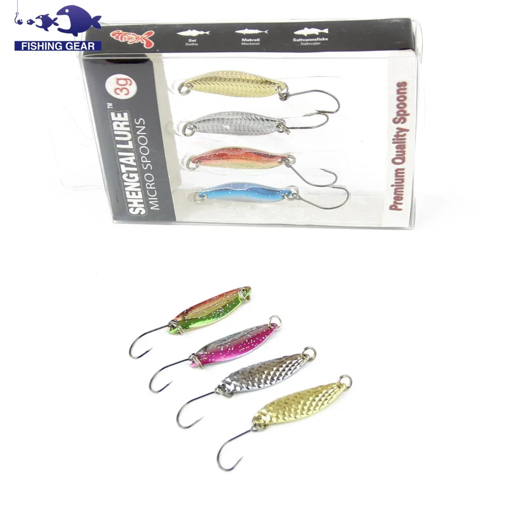 8pcsLot 3.3cm 3g Copper Fishing Lure Paillette Spoon Lure Metal Fishing Lure Hard Bait Jigging Lures Colorful Spinner Baits (13)