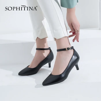 SOPHITINA Sexy Pointed Toe High Heel Women Pumps Fashion Genuine Leather Thin Heel Shoes Basic Buckle Strap Ladies Pumps SO209
SOPHITINA Sexy Pointed Toe High Heel Women Pumps Fashion Genuine Leather Thin Heel Shoes Basic Buckle Strap Ladies Pumps SO209