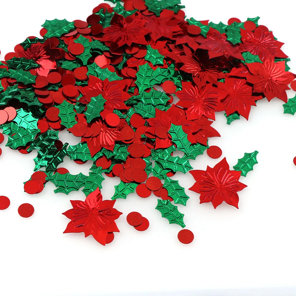 15g Mix Color Plastic Christmas Green Leaf Red Flower Confetti Tinfoil Sequins Christmas Gift Table Decorations
15g Mix Color Plastic Christmas Green Leaf Red Flower Confetti Tinfoil Sequins Christmas Gift Table Decorations