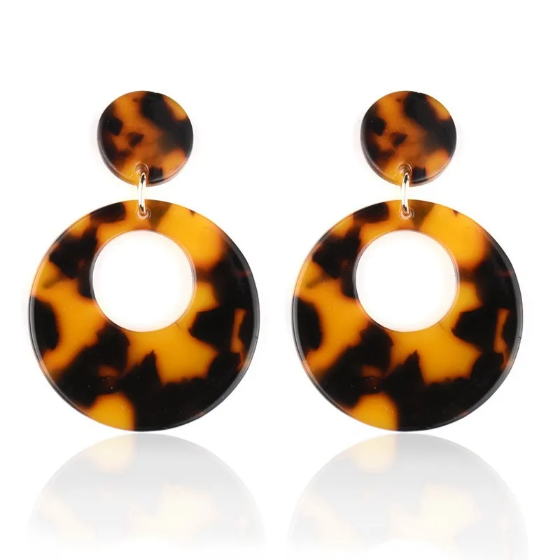 Фото 2018 NEW Round Acrylic Drop Earrings For Girls Fashion Geometric Dangle Charm Jewelry Female Wholesale boucle d'oreille | Украшения и