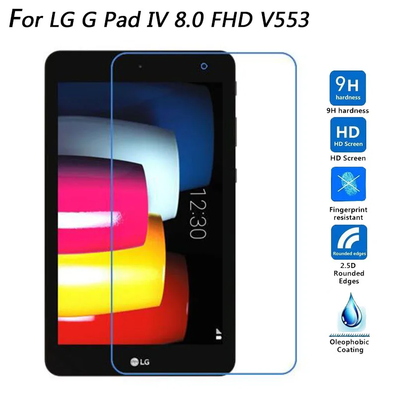 Tempered Glass For LG G Pad IV 8.0 FHD V553 / V533 / P530 HD Tablet Screen Protector 9H Toughened Protective Film
Tempered Glass For LG G Pad IV 8.0 FHD V553 / V533 / P530 HD Tablet Screen Protector 9H Toughened Protective Film