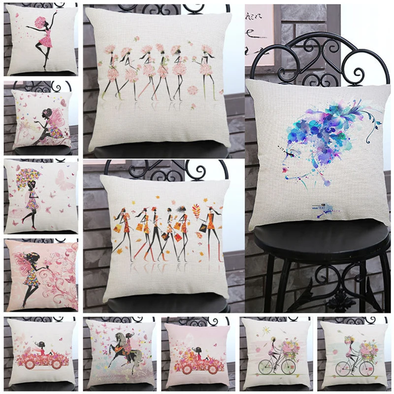 Decorative cushion cover sofa car home deocr Flower Fairy square pillowcase cartoon picture linen cotton pillow cover
Decorative cushion cover sofa car home deocr Flower Fairy square pillowcase cartoon picture linen cotton pillow cover