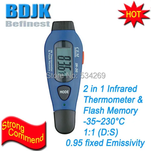 Infrared Thermometers with Flash Memory and Range -30~230 Temperature Instruments /Measuring Tester
Infrared Thermometers with Flash Memory and Range -30~230 Temperature Instruments /Measuring Tester