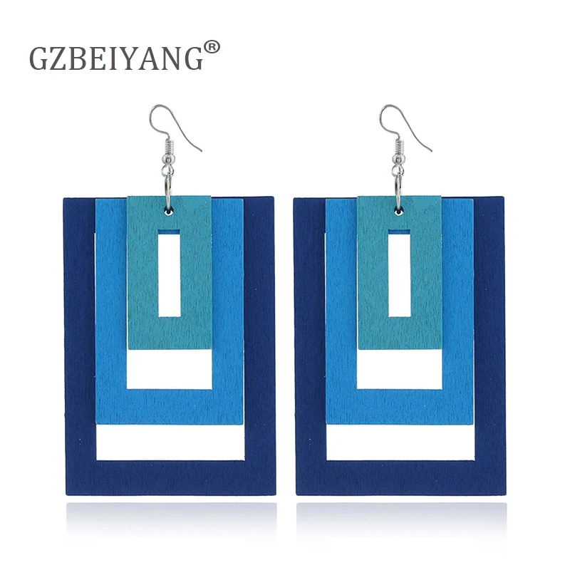 GZBEIYANG Simple wooden geometric square multi-layer wood chip pendant earrings for fashion women's popular jewelry earring gift
GZBEIYANG Simple wooden geometric square multi-layer wood chip pendant earrings for fashion women's popular jewelry earring gift