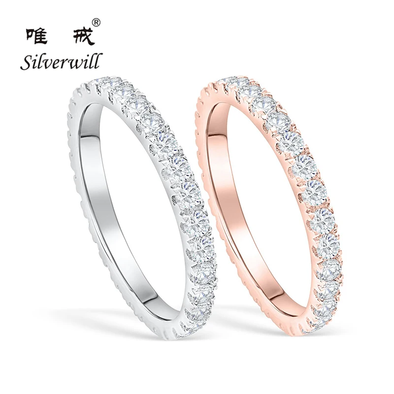 Silverwill sterling 925 silver sparkling Moissanite wedding rings for women the eternity stackable bridal luxury fashion jewelry
Silverwill sterling 925 silver sparkling Moissanite wedding rings for women the eternity stackable bridal luxury fashion jewelry