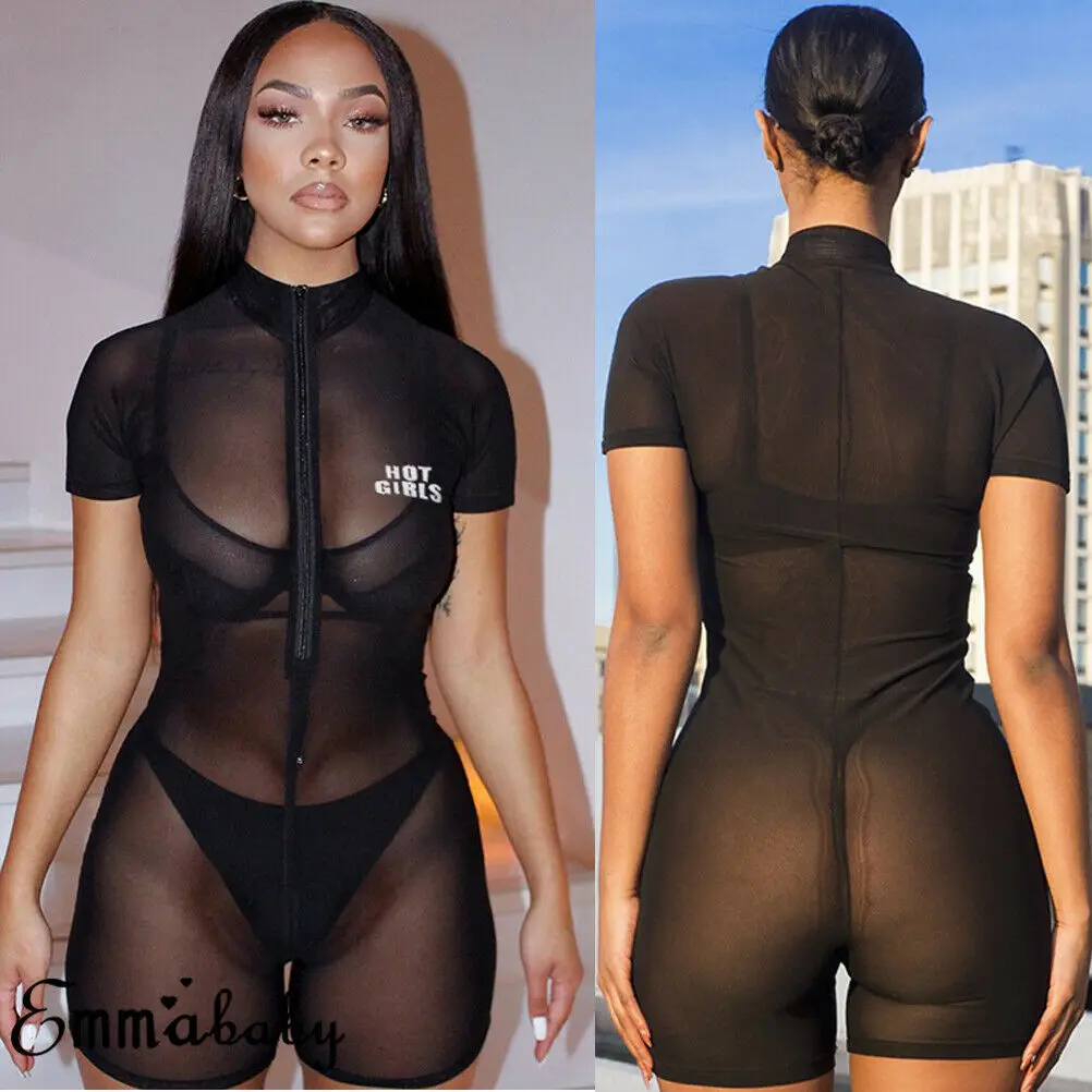 New Sexy Women's See Through Sheer Mesh Zipper Jumpsuit Playsuits Beach Bikini Cover Up Bodycon Stretchy Clubwear Pants Black
New Sexy Women's See Through Sheer Mesh Zipper Jumpsuit Playsuits Beach Bikini Cover Up Bodycon Stretchy Clubwear Pants Black