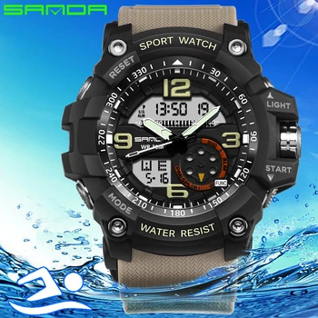 SANDA Digital Watch Male Military Army Sport Watch Water Resistant Luminous Hands LED Men Outdoor Watches relogio masculino 
SANDA Digital Watch Male Military Army Sport Watch Water Resistant Luminous Hands LED Men Outdoor Watches relogio masculino