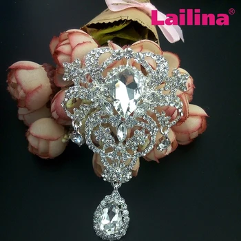 100 PCS/ Lot Large Elegant rhinestone Flower Shape brooches Clear Rhinestone Korea Tear drop Broche Free shipping
100 PCS/ Lot Large Elegant rhinestone Flower Shape brooches Clear Rhinestone Korea Tear drop Broche Free shipping