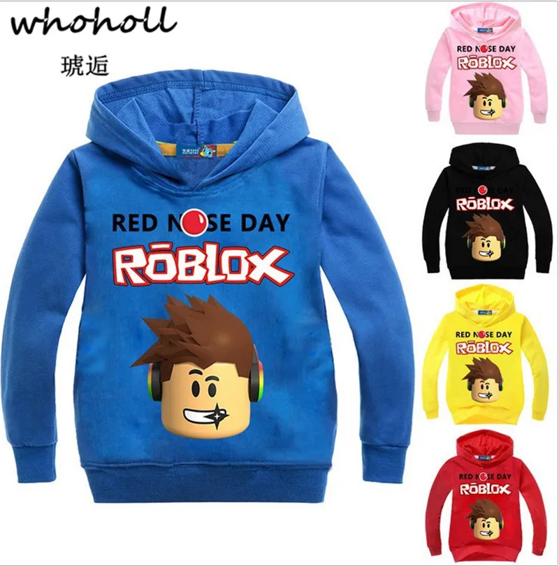 

Roblox Hoodies Shirt for Boys Sweatshirt Red Noze Day Costume Children Sport Shirt Sweater for Kids Long Sleeve T-shirt Tops