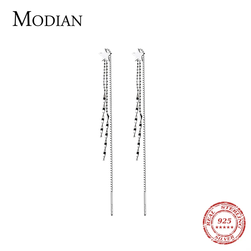 Modian Fashion Long Tassel Stars Drop Earrings Charm 925 Sterling Silver Korea Dangle Earrings For Women Grils Party Jewelry
Modian Fashion Long Tassel Stars Drop Earrings Charm 925 Sterling Silver Korea Dangle Earrings For Women Grils Party Jewelry
