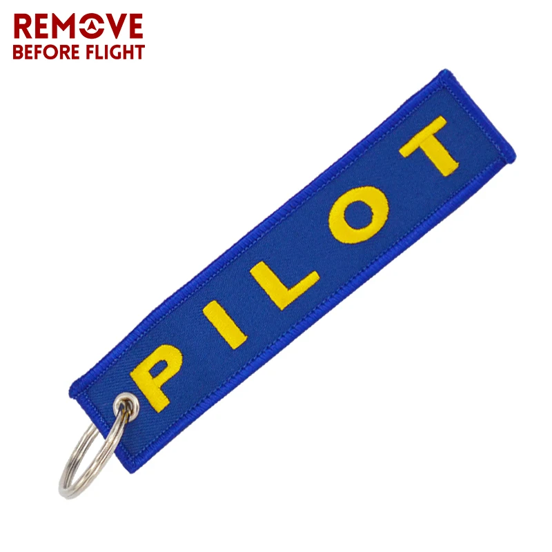 Remove Before Flight Pilot Key Chain OEM Key Chains Jewelry Embroidery Safety Tag Aviation Gifts Special Blue Pilot Luggage Tag (3)