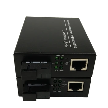 

1 pair 1000base 1.25G SC Simplex mode Fiber Optic RJ45 Enternet Media Converter Netlink converter fiber optic transceiver 20KM