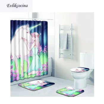 Free Shipping 4Pcs Girl Stroking Unicorns Banyo Paspas Bath Mat Set Bathroom Tapete Banheiro Washable Toilet Rugs Alfombra Bano
Free Shipping 4Pcs Girl Stroking Unicorns Banyo Paspas Bath Mat Set Bathroom Tapete Banheiro Washable Toilet Rugs Alfombra Bano