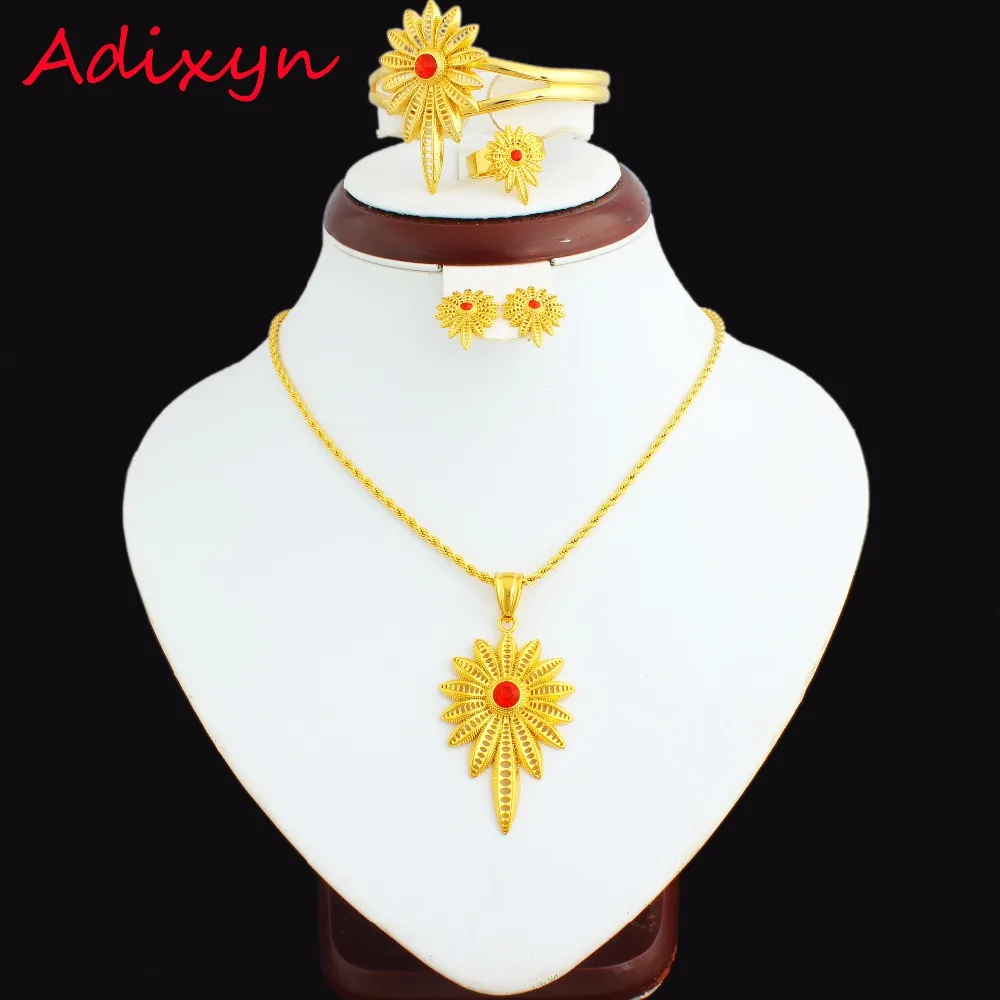 New Red Stone Ethiopian Jewelry Sets 24K Gold Color Necklace/Pendant/Earring/Ring/Bangle African Women Wedding Accessories
New Red Stone Ethiopian Jewelry Sets 24K Gold Color Necklace/Pendant/Earring/Ring/Bangle African Women Wedding Accessories