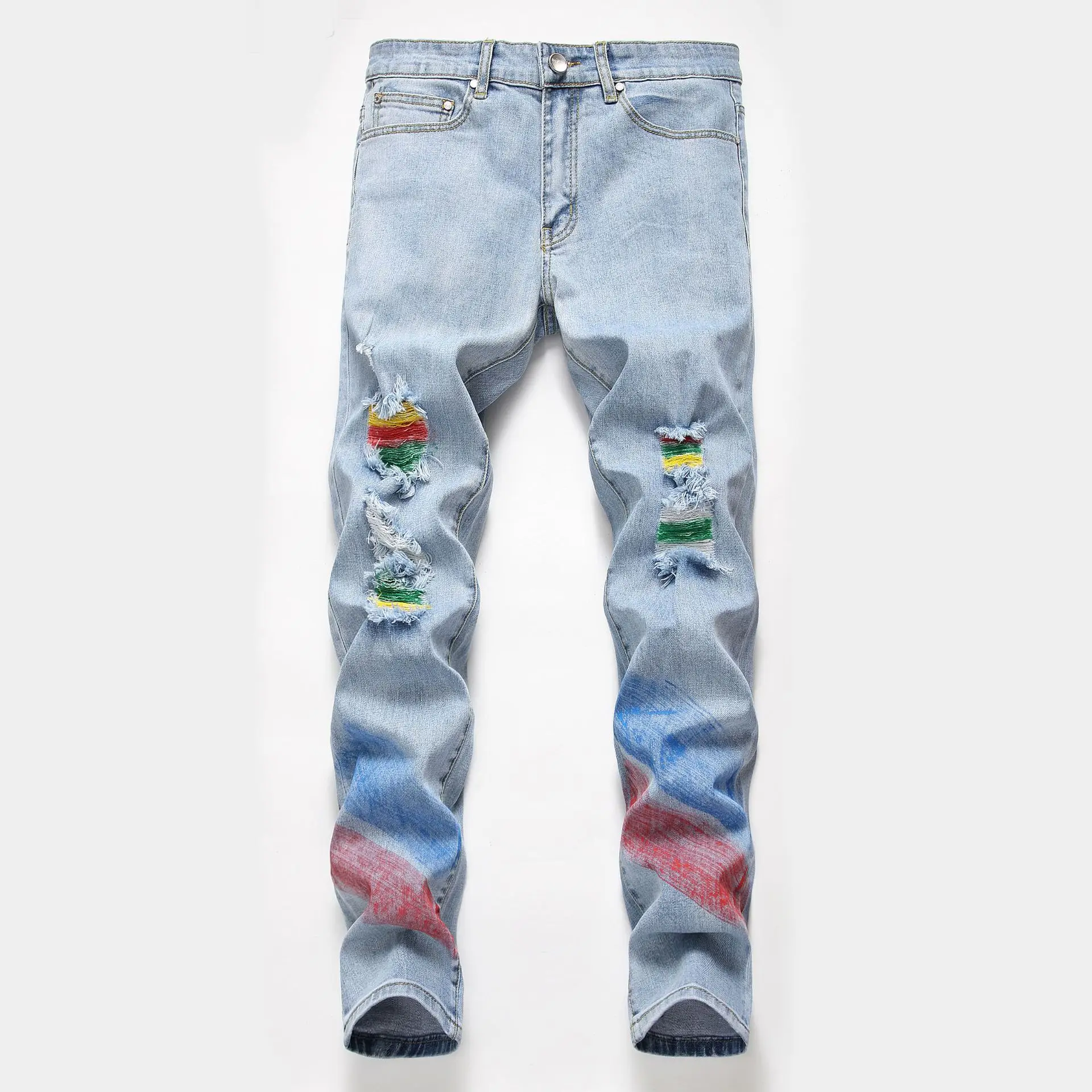 Original design painted lacquered hole jeans male personality tide brand stretch hand-painted pants summer men's trousers
Original design painted lacquered hole jeans male personality tide brand stretch hand-painted pants summer men's trousers