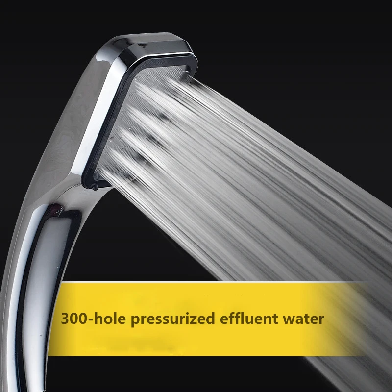 

High Pressure Rainfall Shower Head ABS Chrome Water Saving Filter Spray Nozzle 300 Holes Panel Powerful Super Pressurized Shower