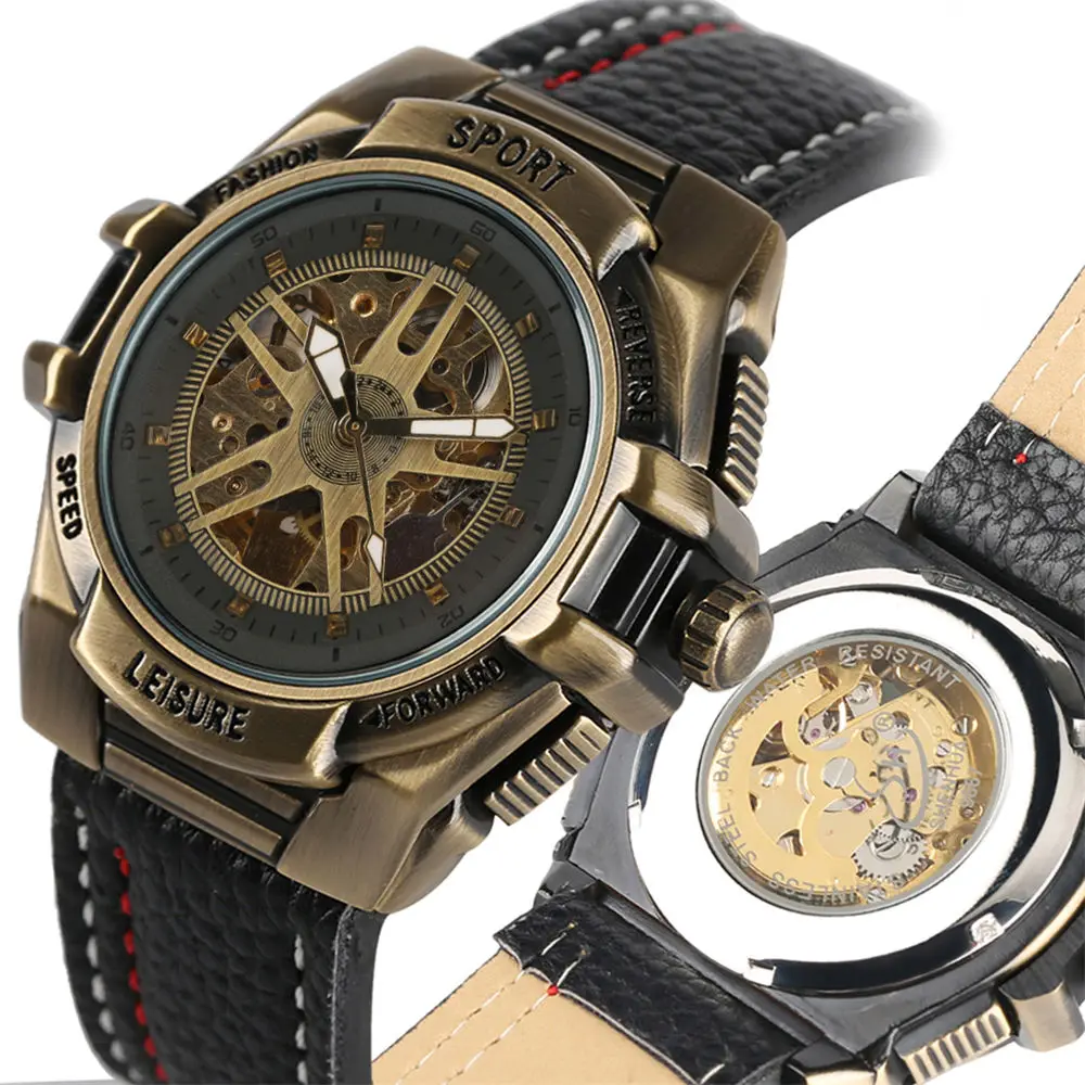 Top Brand Watches Men Luxury Mechanical Watch Man Automatic Self Wind Tevise Skeleton Wrist Watch Leather Strap relojes hombre
Top Brand Watches Men Luxury Mechanical Watch Man Automatic Self Wind Tevise Skeleton Wrist Watch Leather Strap relojes hombre
