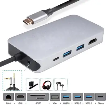 Thunderbolt 3 Dock USB-C VGA HDMI Ethernet 3 Ports HUB TF SD Charger Card Reader
Thunderbolt 3 Dock USB-C VGA HDMI Ethernet 3 Ports HUB TF SD Charger Card Reader
