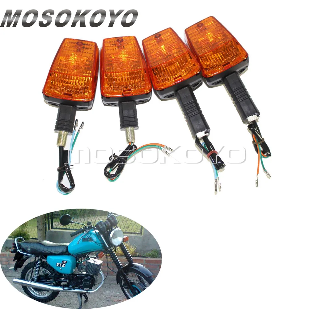 E3 SAE DOT Approved Motorcycle Turn Signal Lights 4pcs Front Rear Amber Indicator Flasher Blinker Light for MZ ETZ 251
E3 SAE DOT Approved Motorcycle Turn Signal Lights 4pcs Front Rear Amber Indicator Flasher Blinker Light for MZ ETZ 251
